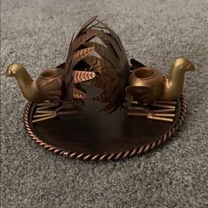 🌻Brass Thanksgiving Turkey Center Piece